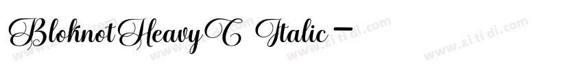 BloknotHeavyC Italic字体转换